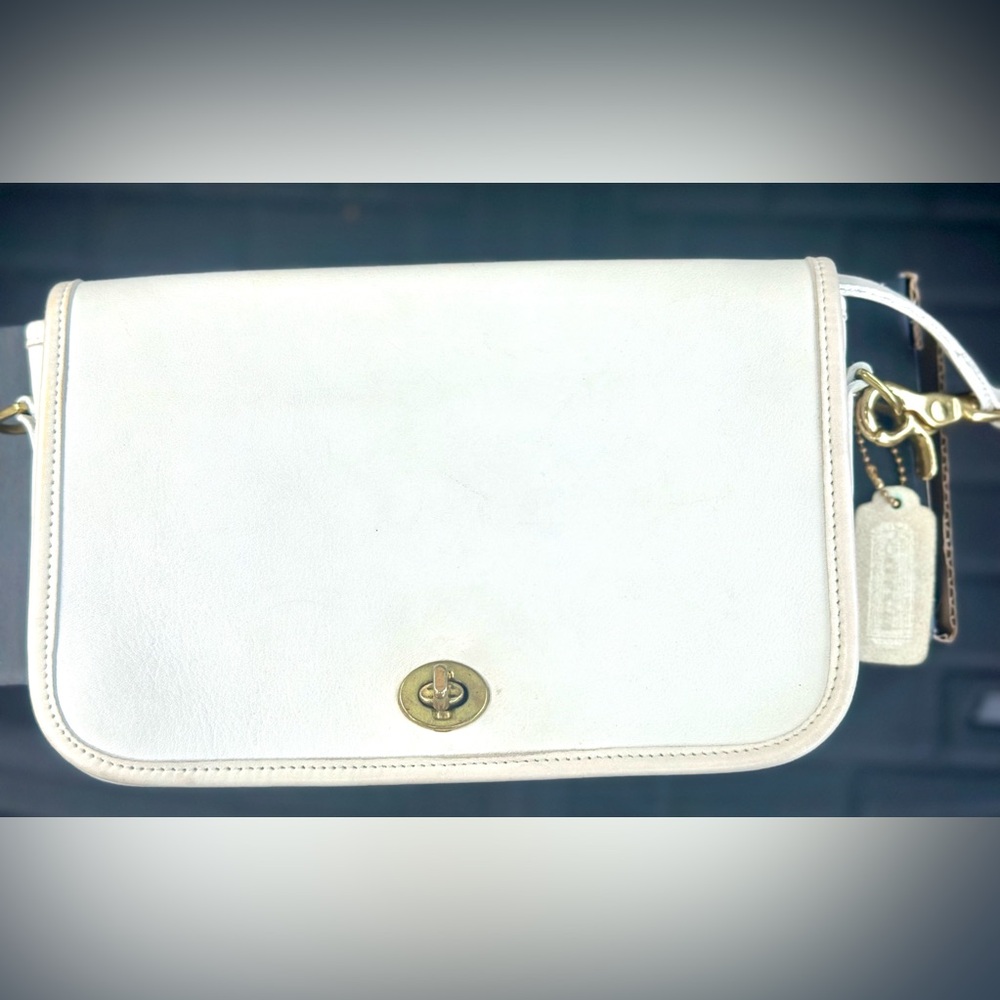 Coach White Leather Crossbody Bag